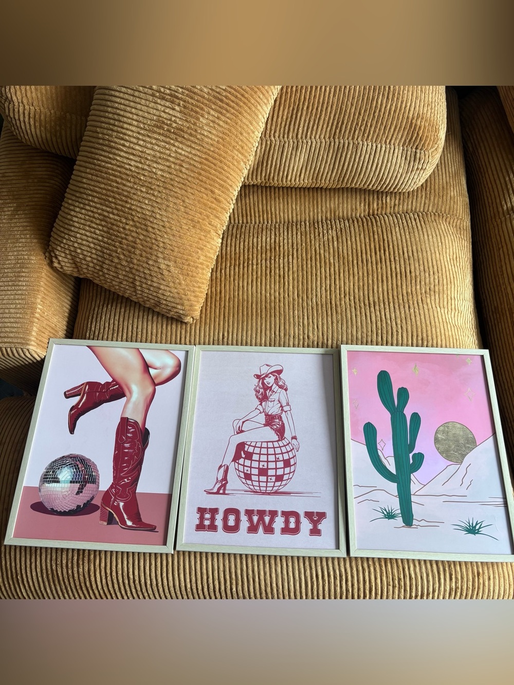 🌵Set of 3 Cowgirl Wall Art